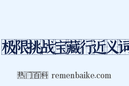 极限挑战宝藏行近义词是什么意思的图片